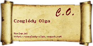 Czeglédy Olga névjegykártya